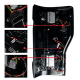 Ford Super Duty 20-22 (Replaces OEM LED) Tail Lights OLED in Smoked