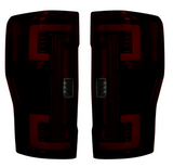 Ford Super Duty 20-22 F-250 F-350 F-450 F-550 (Replaces OEM Halogen) Tail Lights OLED in Dark Red Smoked