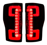 Ford Super Duty 20-22 F-250 F-350 F-450 F-550 (Replaces OEM LED) Tail Lights OLED in Dark Red Smoked