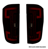 Ford Super Duty 20-22 F-250 F-350 F-450 F-550 (Replaces OEM LED) Tail Lights OLED in Dark Red Smoked