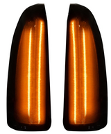 Ford Super Duty F250/350 03-07 & Excursion Side Mirror Lenses White/Amber LED in Smoked