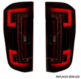 Ford Super Duty F250/350/450/550 17-19 (Replaces OEM LED) Tail Lights OLED in Red