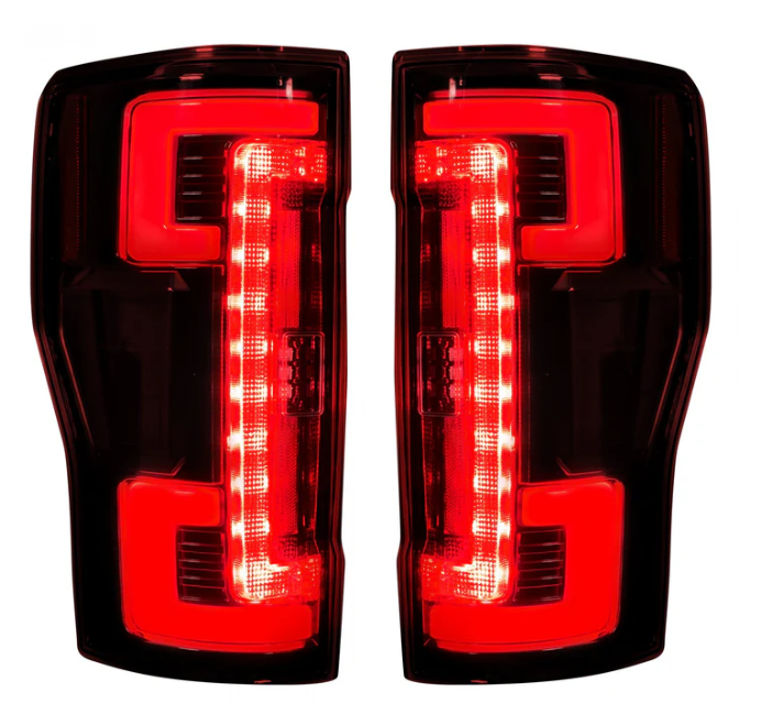 Ford Super Duty F250/350/450/550 17-19 (Replaces OEM LED) Tail Lights OLED in Red