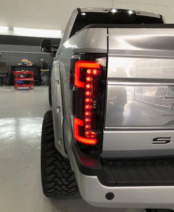 Ford Super Duty F250/350/450/550 17-19 (Replaces OEM LED) Tail Lights OLED in Red