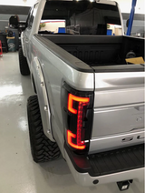 Ford Super Duty F250/350/450/550 17-19 (Replaces OEM LED) Tail Lights OLED in Red