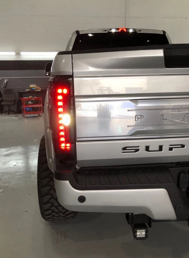 Ford Super Duty F250/350/450/550 17-19 (Replaces OEM LED) Tail Lights OLED in Red