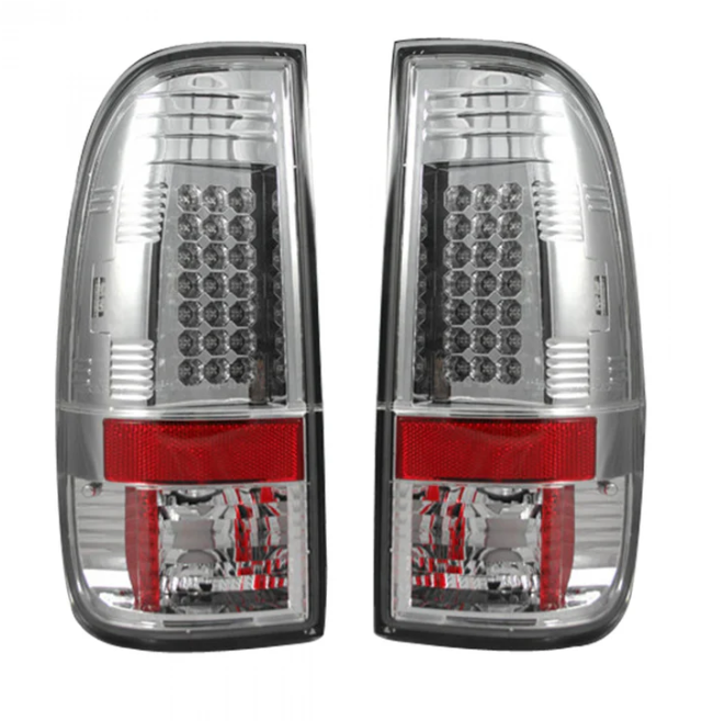 Ford Super Duty F250HD/F-250/F-350/F-450/F-550 99-07 Tail Lights LED LED in Clear lens