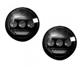 GMC Sierra & Chevy Silverado 15-19 White LED 2-Piece Fog Lights Smoked/Black