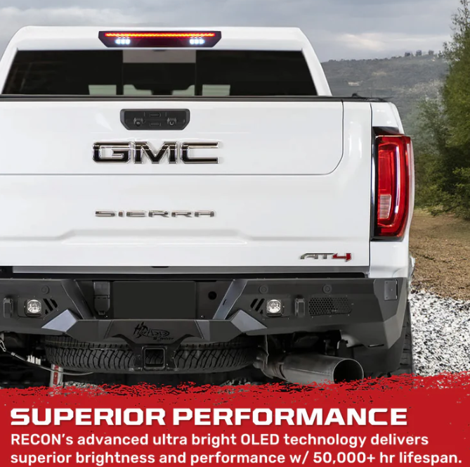 GMC Sierra & Chevy Silverado 1500 19-24 (4th GEN) LED 3rd Brake Light Kit with Smoked Lens