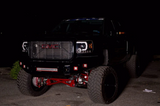 GMC Sierra & Denali 3500 15-19 Dually Projector Headlights w Smooth OLED DRLs & Halos in Smoked/Black