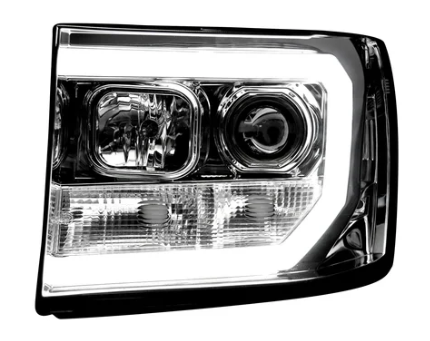 GMC Sierra 07-13 Projector Headlights OLED Halos & DRL Clear/Chrome