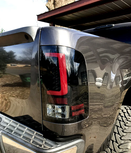 GMC Sierra 07-13 Tail Lights LED in Smoked