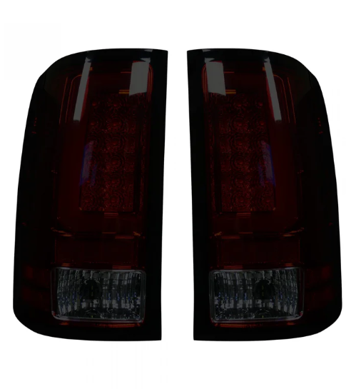 GMC Sierra 07-13 Tail Lights OLED in Dark Red Smoked