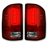 GMC Sierra 1500 14-18 & (Only Fits 3rd GEN Single-Wheel GMC Sierra with Factory OEM Halogen Tail Lights) Tail Lights OLED in Red