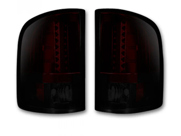 GMC Sierra 07-13 Tail Lights LED in Dark Red Smoked