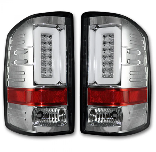 GMC Sierra 1500 14-18 (Only Fits 3rd GEN Single-Wheel GMC Sierra with Factory OEM Halogen Tail Lights) Tail Lights OLED in Clear