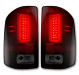 GMC Sierra 1500 14-18 (Only Fits 3rd GEN Single-Wheel GMC Sierra with Factory OEM Halogen Tail Lights) Tail Lights OLED in Dark Red Smoked