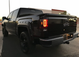 GMC Sierra 1500 14-18 (Only Fits 3rd GEN Single-Wheel GMC Sierra with Factory OEM Halogen Tail Lights) Tail Lights OLED in Dark Red Smoked