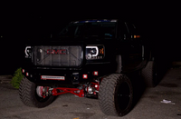 GMC Sierra 1500 14-18 Projector Headlights w OLED Amber DRLs & Scanning OLED Amber Turn Signals Smoked/Black (OPEN BOX