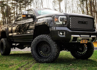 GMC Sierra 1500 14-18 Projector Headlights w OLED Amber DRLs & Scanning OLED Amber Turn Signals Smoked/Black (OPEN BOX