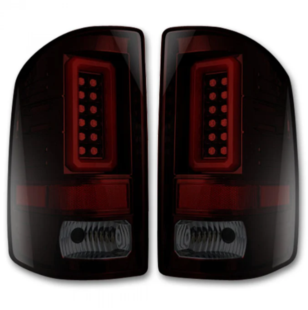 GMC Sierra 1500 16-18 Tail Lights OLED in Dark Red Smoked