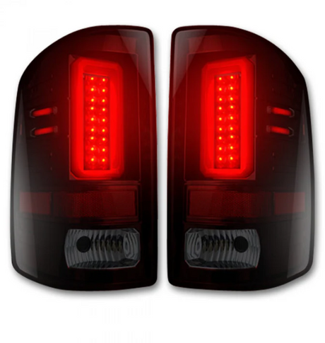 GMC Sierra 1500 16-18 Tail Lights OLED in Dark Red Smoked