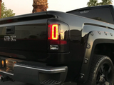 GMC Sierra 1500 16-18 Tail Lights OLED in Dark Red Smoked