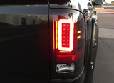 GMC Sierra 1500 16-18 Tail Lights OLED in Dark Red Smoked