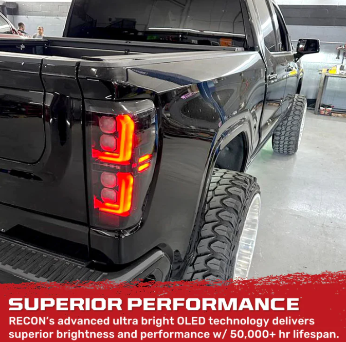 GMC Sierra 1500 19-23 (Replaces OEM LED) Tail Lights OLED Smoked