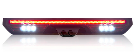 GMC Sierra 1500 19-24 & Chevy Silverado 1500 19-24 (4th GEN) - ULTRA HIGH POWER Red LED 3rd Brake Light w/ ULTRA HIGH POWER CREE XML White LED Cargo Lights (Replaces LED 3rd Brake Light with 2 Cargo Bed Cameras - Smoked Lens