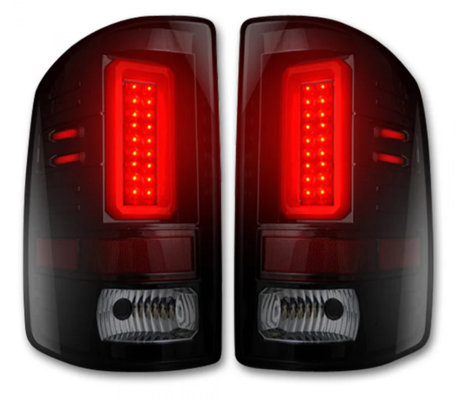 GMC Sierra 2500/3500 16-19 (Fits Single Wheel Only) Tail Lights OLED in Smoked