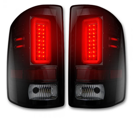 GMC Sierra 2500/3500 16-19 (Fits Single Wheel Only) Tail Lights OLED in Smoked