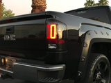 GMC Sierra 1500 2014-2018 (Only Fits 3rd GEN Single-Wheel GMC Sierra with Factory OEM Halogen Tail Lights) Tail Lights OLED in Smoked