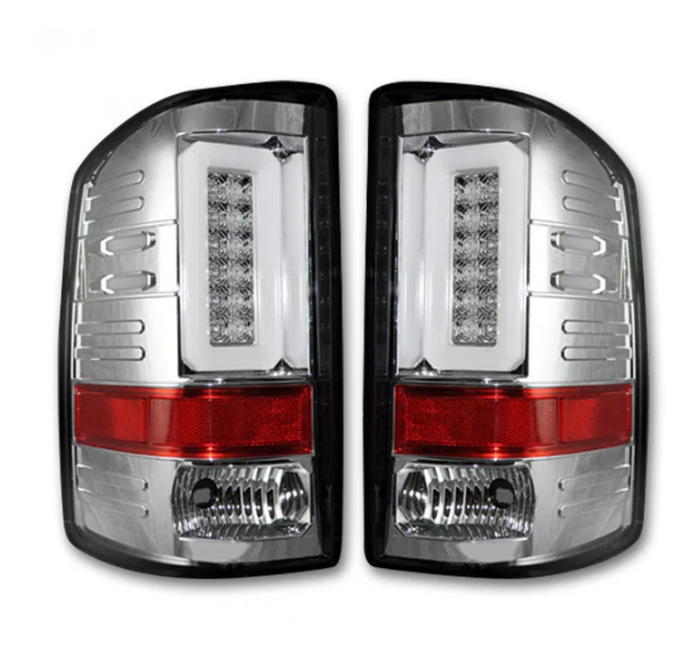 GMC Sierra 2500/3500 14-19 (Only Fits 3rd GEN Single-Wheel GMC Sierra with Factory OEM Halogen Tail Lights) Tail Lights OLED in Clear