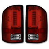 GMC Sierra 2500/3500 14-19 (Only Fits 3rd GEN Single-Wheel GMC Sierra with Factory OEM Halogen Tail Lights) Tail Lights OLED in Red