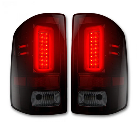 GMC Sierra 2500/3500 16-19 (Fits Single Wheel Only) Tail Lights OLED in Dark Red Smoked