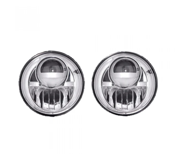 Jeep JK Wrangler 07-18 Projector Headlights LED in Clear/Chrome