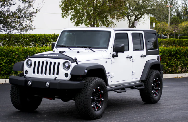 Jeep JK Wrangler 07-18 Projector Headlights LED in Smoked/Black