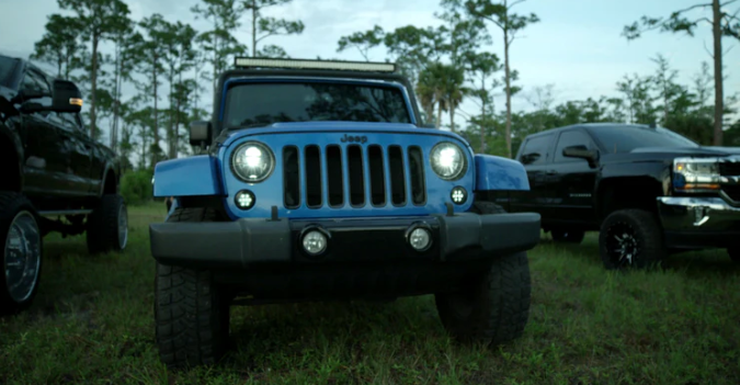 Jeep JK Wrangler 07-18 Projector Headlights LED in Smoked/Black