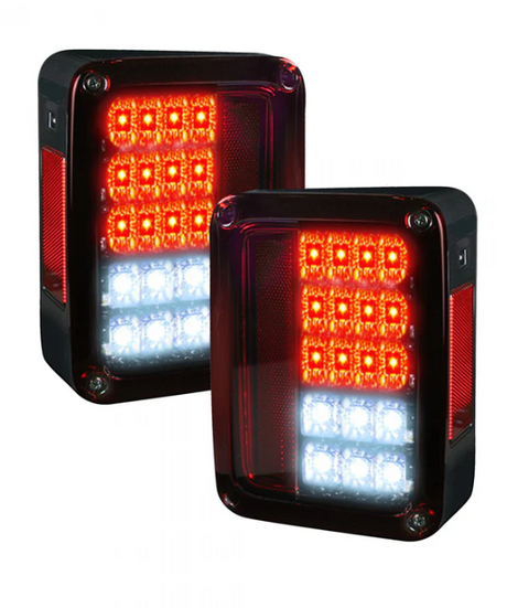 Jeep JK Wrangler 07-18 Tail Lights LED in Clear