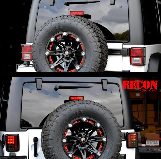 Jeep JK Wrangler 07-18 Tail Lights LED in Clear