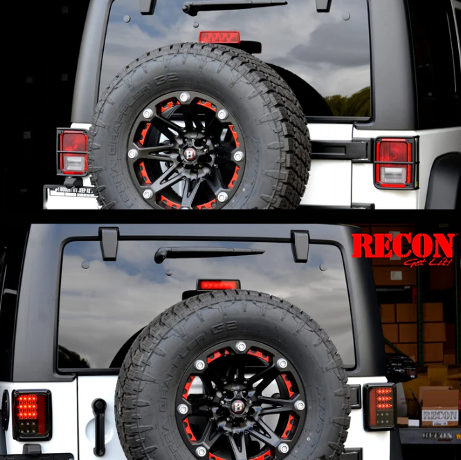 Jeep JK Wrangler 07-18 Tail Lights LED in Smoked