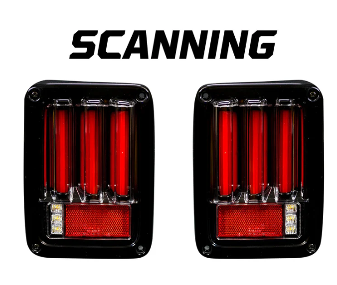 Jeep JK Wrangler 07-18 Tail Lights OLED in Red