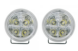 LED Daytime Running Lights Round Housing with Clear Lens