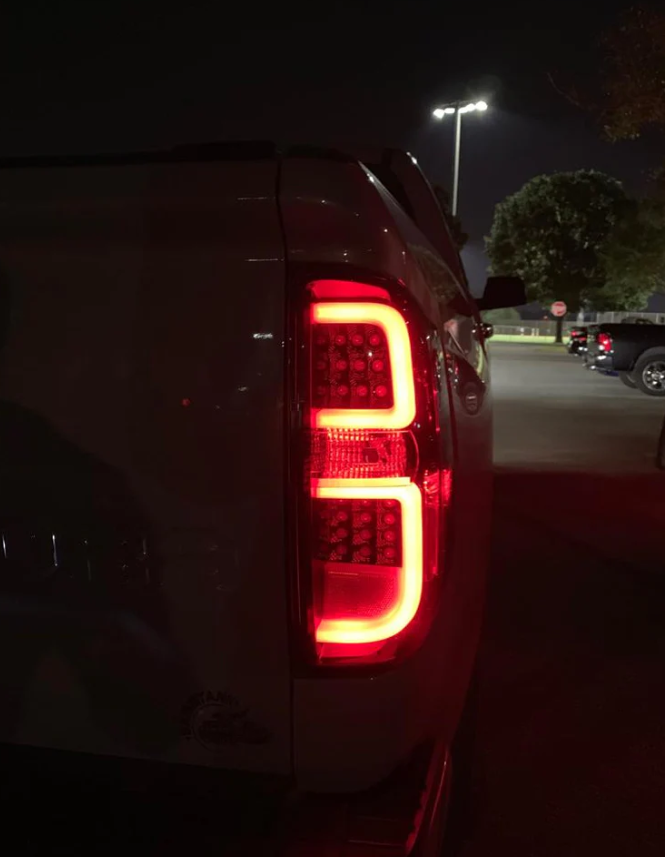 Toyota Tundra 14-21 LED Tail Lights in Dark Red Smoked