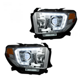 Toyota Tundra 14-21 Projector Headlights OLED DRL Clear/Chrome