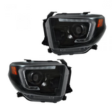 Toyota Tundra 14-21 Projector Headlights OLED DRL Smoked/Black