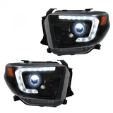 Toyota Tundra 14-21 Projector Headlights OLED DRL Smoked/Black