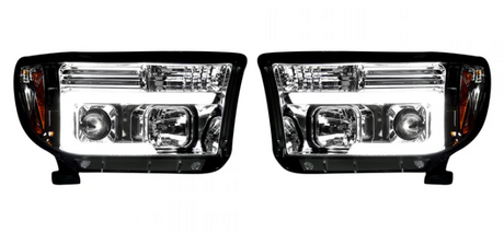 Toyota Tundra/Sequoia 07-13 Projector Headlights OLED Halos DRL Clear/Chrome