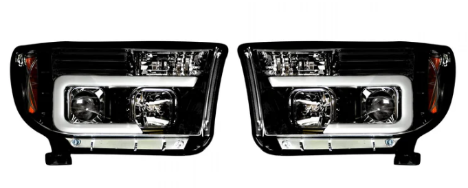 Toyota Tundra/Sequoia 07-13 Projector Headlights OLED Halos DRL Smoked/Blck